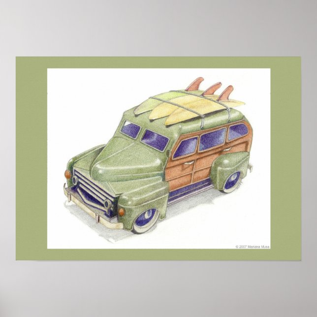 Affiches Voiture de Surf de jouets (Devant)