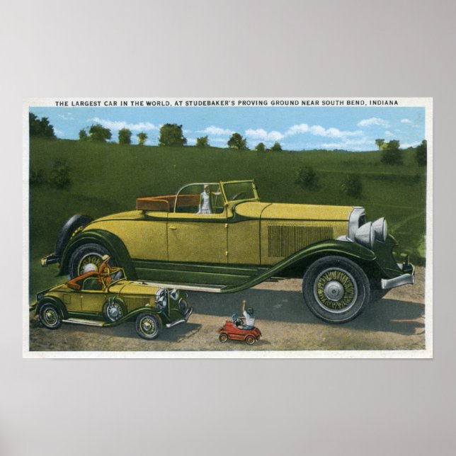 Affiches Voiture la plus grande au monde, Studebaker prouve (Devant)