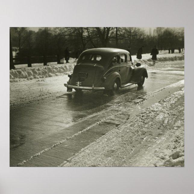 Affiches Voiture sur la route (Devant)