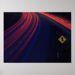 Affiches Voiture Traces de signalisation