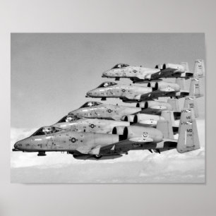 Affiches Vol d'A-10 Warthogs dans la formation