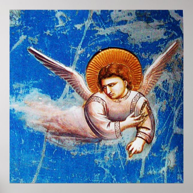 AFFICHES VOL D'ANGE DE NOËL DANS LE CIEL BLEU (Devant)