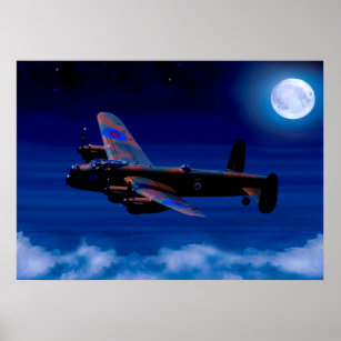 Affiches Vol de nuit de bombardier Lancaster