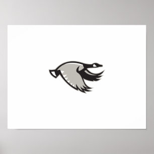 Affiches Voler d'oie du Canada rétro