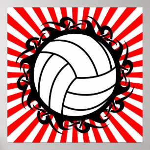 Affiches volley-ball tribal