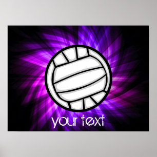 Affiches Volley-ball violet