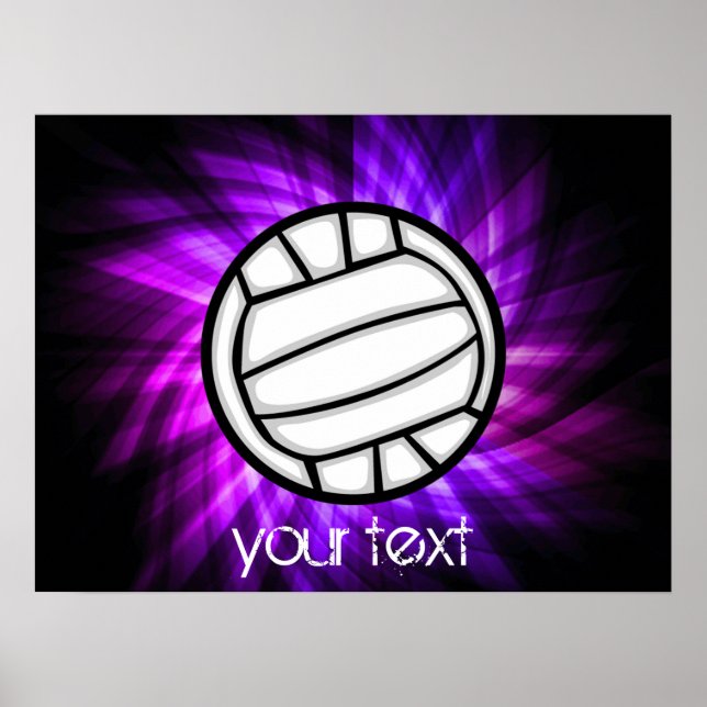 Affiches Volley-ball violet (Devant)