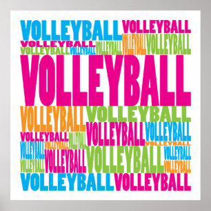 Affiches Volleyball coloré
