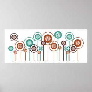 Affiches Volleyball Daisies