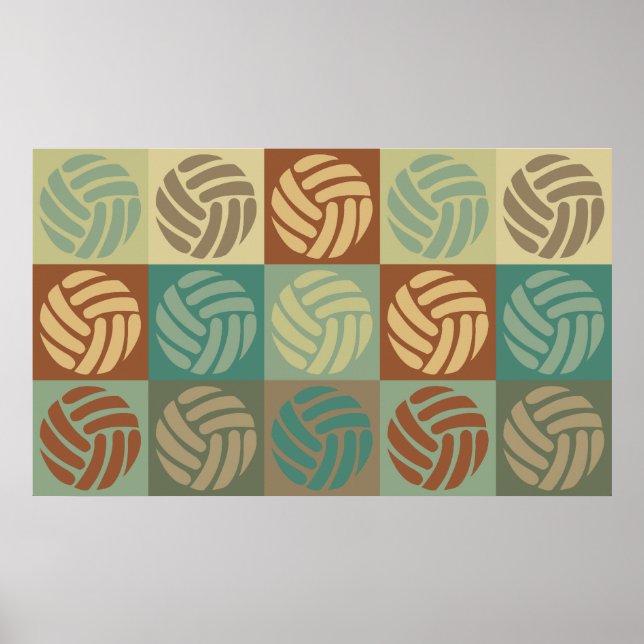 Affiches Volleyball Pop Art (Devant)