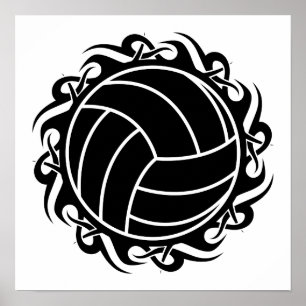 Affiches volleyball tribal