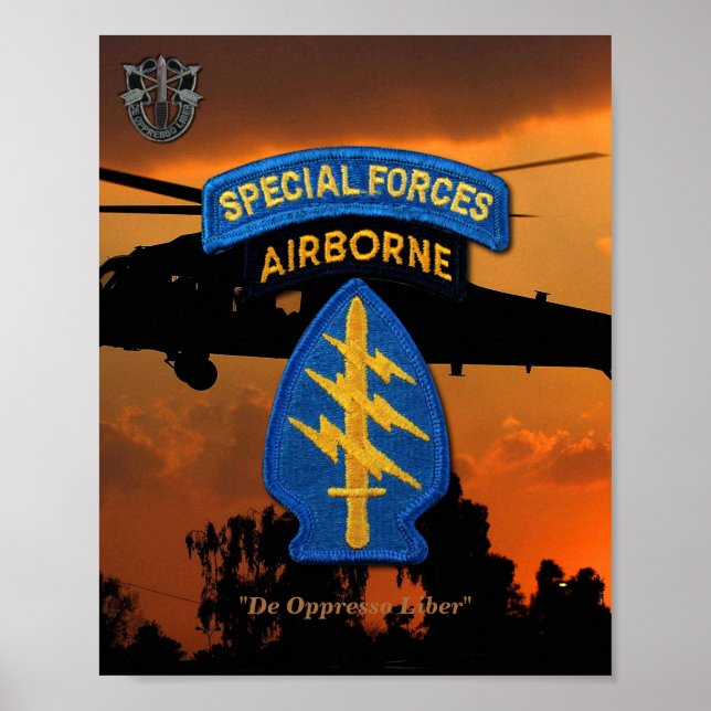 Affiches Vols d'vétérans des forces spéciales Green Berets  (Devant)