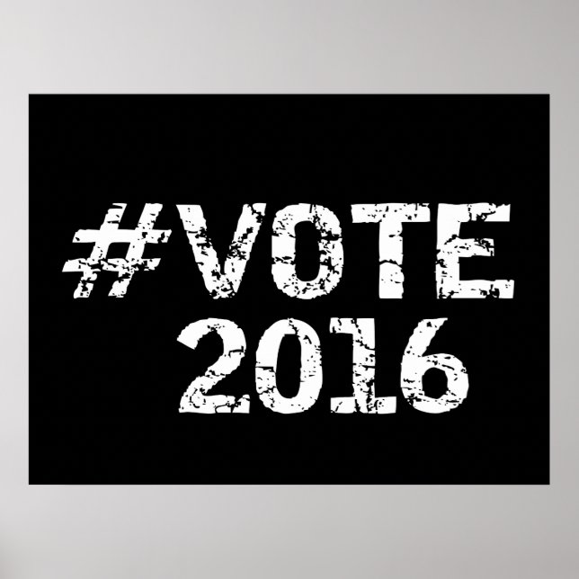 Affiches Vote 2016 Hashtag en détresse (Devant)