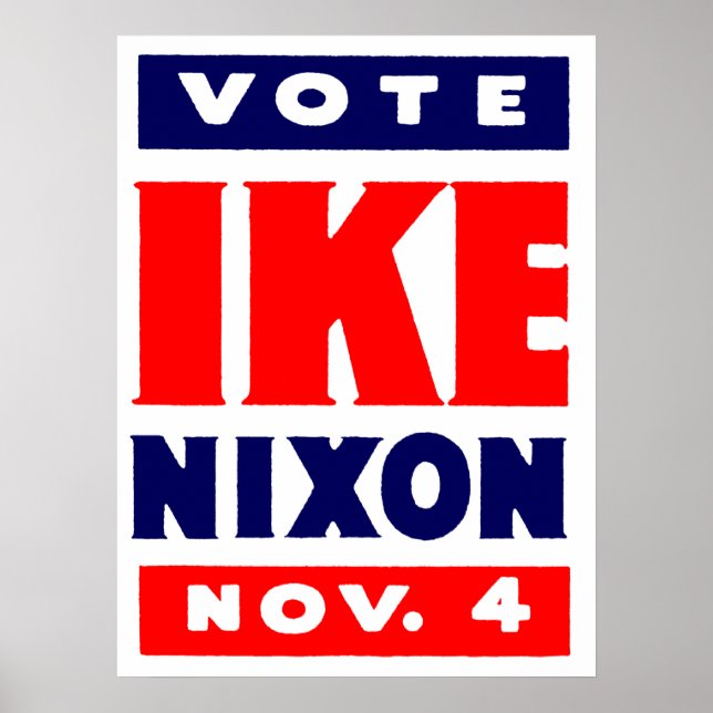 Affiches Vote Ike, Nixon en 1952 (Devant)