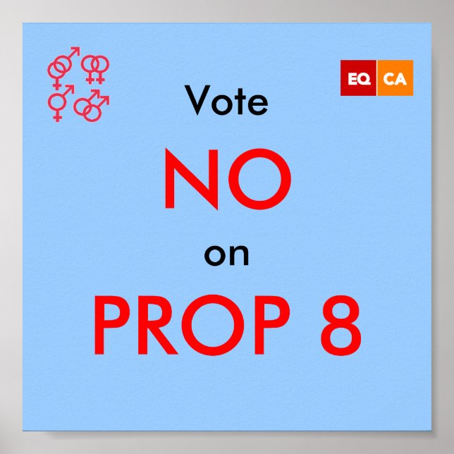 Affiches Vote NO sur PROP 8 (Devant)