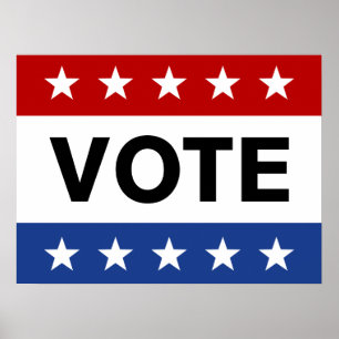 Affiches Vote sur l'affiche d'affichage de jour d'élection
