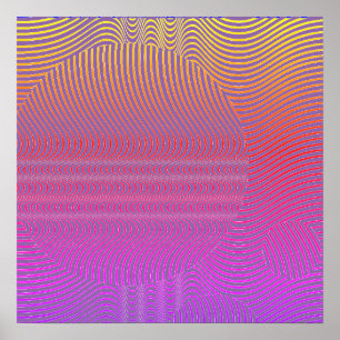 Affiches Votre couleur avec Op Art Waves