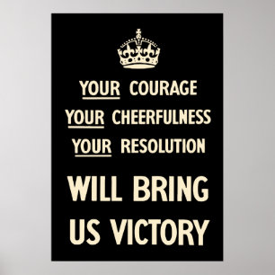 Affiches Votre courage votre gaieté votre résolution