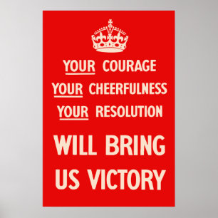 Affiches Votre courage votre gaieté votre résolution