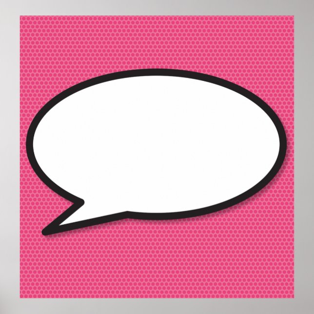 Affiches Votre Message Amusant Rétro Bande Dessinée Art Pop (Devant)