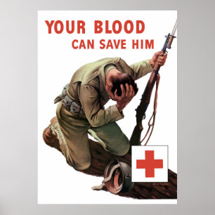 Affiches Votre Sang Peut Le Sauver — Croix Rouge