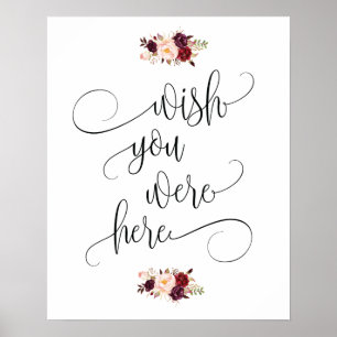 Affiches Vous auriez aimé être ici panneau de table de mari
