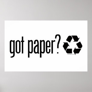 Affiches vous avez du papier ? Panneau de recyclage