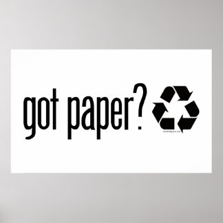 Affiches vous avez du papier ? Panneau de recyclage
