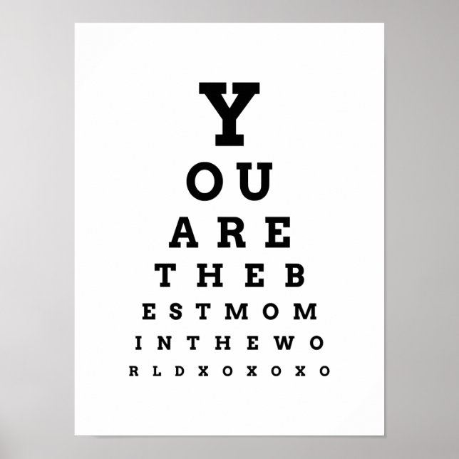 Affiches Vous êtes la Meilleure maman dans le monde oeil ch (Devant)
