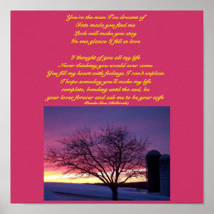 Affiches Vous êtes l'homme dont j'ai rêvé... Poème Poème Po