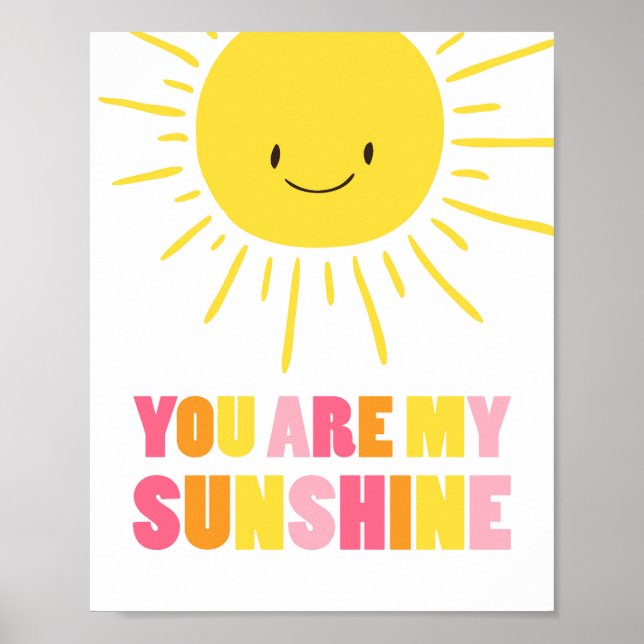Affiches Vous êtes ma pépinière solaire Sun Yellow Girl (Devant)