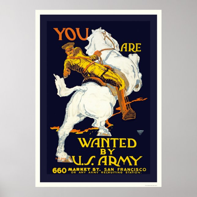 Affiches Vous êtes Recherché par l'armée américaine (Devant)