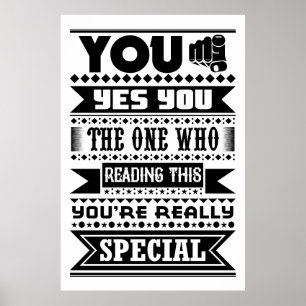 Affiches Vous êtes spéciaux (la citation de motivation)