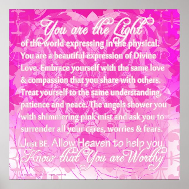 Affiches Vous êtes Véritable message inspirant de Divine (Devant)