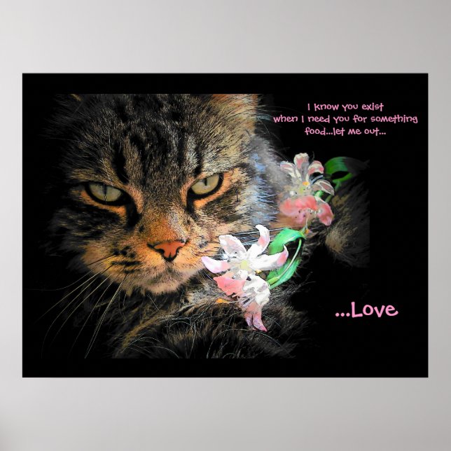 Affiches Vous Existez Pour Love Cat Haiku (Devant)