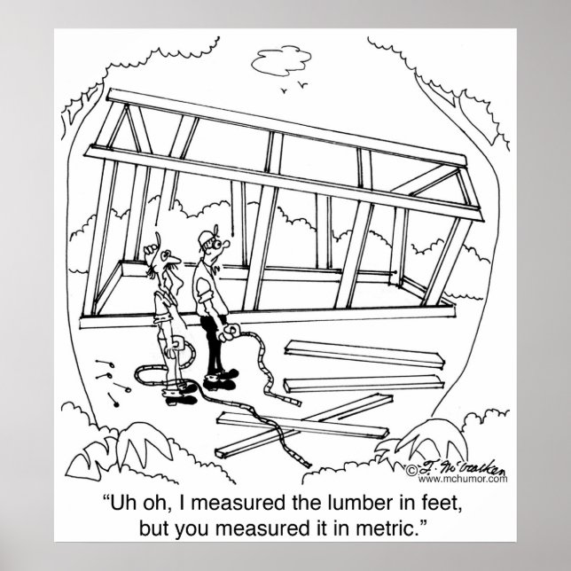 Affiches Vous l'avez mesuré en mètres et en pieds (Devant)