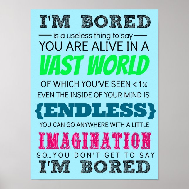 Affiches Vous n'avez pas à dire que je suis ennuyé (Devant)