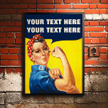 Affiches Vous Pouvez Le Faire Rosie Le Féministe Riveter<br><div class="desc">You Can Do It American Propaganda Custom Poster - Cette affiche sensationnelle a un design basé sur l'uber cool "We Can Do It!" Affiche de propagande américaine. Associé à Rosie le Riveter, qui a contribué au mouvement des femmes dans la main-d'oeuvre industrielle rémunérée pendant la Seconde Guerre mondiale. Cette image...</div>