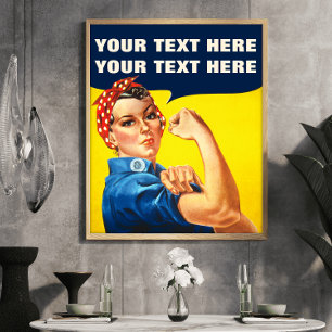Affiches Vous Pouvez Le Faire Rosie l'ouvrière Féministe