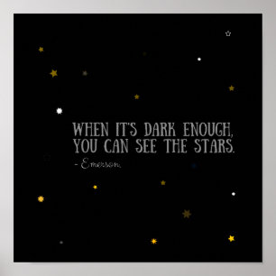 Affiches Vous pouvez voir la citation des étoiles Emerson