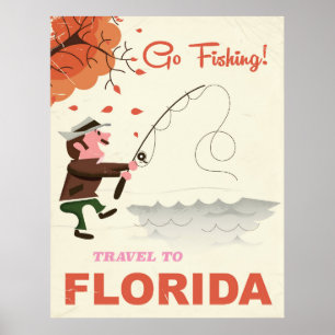 Affiches Voyage à la copie vintage de pêche de la Floride