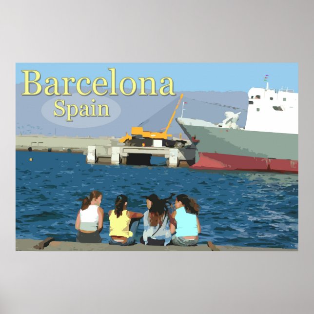 Affiches Voyage Barcelone, Espagne (Devant)