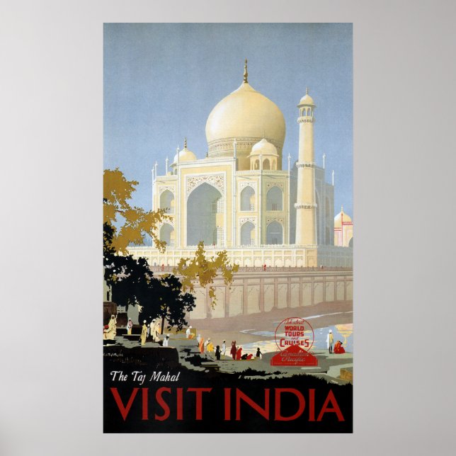 Affiches VOYAGE EN INDE vintage (Devant)