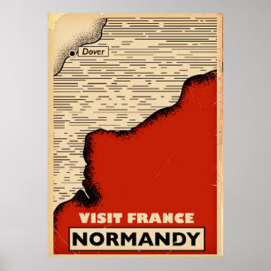 Affiches Voyage rétro en Normandie, France