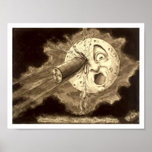 Affiches Voyage vers la Lune 1902 illustration