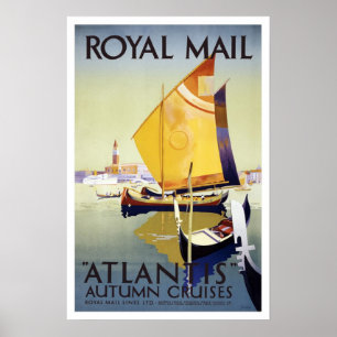 Affiches Voyage vintage, croisières de Royal Mail