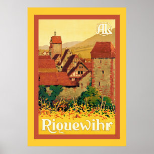 Affiches Voyage vintage de Français de ~ de Riquewihr
