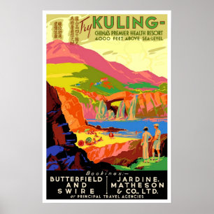 Affiches Voyage vintage, Kuling Chine