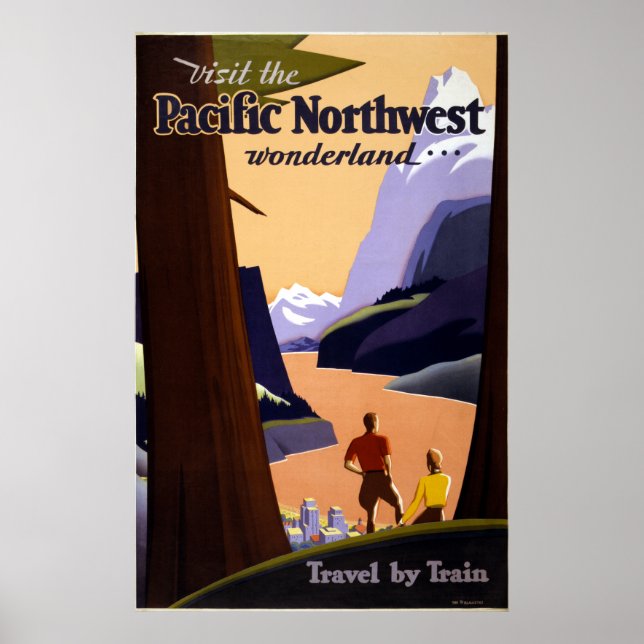Affiches Voyage vintage Pacific Northwest Wonderland (Devant)