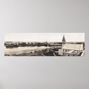 Affiches Vue 1915 de Fairbanks, photographie longue de yard